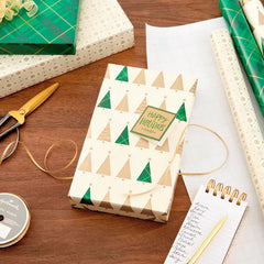 Gold and Green 3-Pack Christmas Wrapping Paper Assortment, 120 sq. ft.