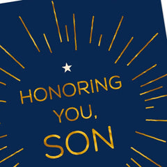 Honoring You Veterans Day Card for Son