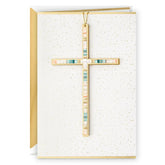 Painted Cross Decoration Religious Blank Card