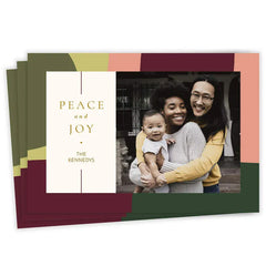 Peace and Joy Flat Christmas Photo Card