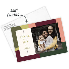 Peace and Joy Flat Christmas Photo Card