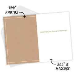 Elegant Gold Lettering Custom Thanksgiving Card