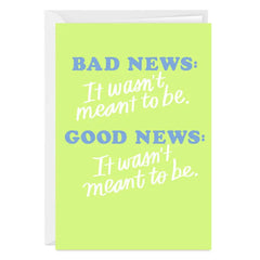 Good News Bad News Funny Custom Encouragement Card