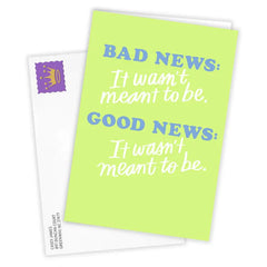 Good News Bad News Funny Custom Encouragement Card