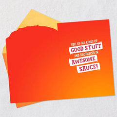 Smothered in Awesome Sauce Funny Birthday Card
