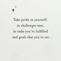 Take Pride in Yourself College Graduation Card