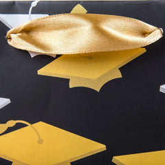 9.6" Grad Caps Medium Graduation Gift Bag With Tissue Paper