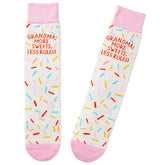 Grandma More Sweets Less Rules Novelty Crew Socks