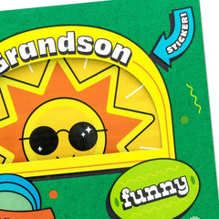 You Are Amazing and Loved Birthday Card for Grandson With Sticker