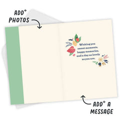 Sweet Moments Happy Memories Custom Mother's Day Card