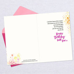 Grateful Husband Religious Birthday Card for Wife