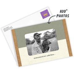 Remembering With Love Color Block Custom Sympathy Card