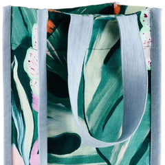 Lacey Chabert Collection Green Floral Fabric Wine Tote