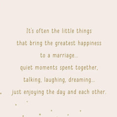 Remember the Quiet Moments Anniversary Card for Couple