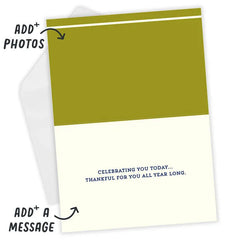 Celebrating You Plaque Custom Father's Day Card