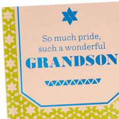 You Make Us All So Proud Bar Mitzvah Card for Grandson