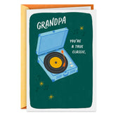 A True Classic, Record Player Birthday Card for Grandpa