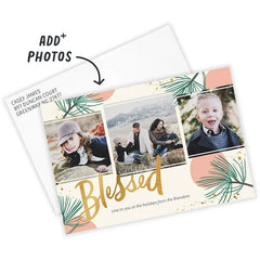 Blessed Yule Flat Christmas Photo Card