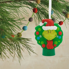 Dr. Seuss's How the Grinch Stole Christmas!™ Grinch in Wreath Hallmark Ornament With Light