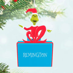 Dr. Seuss's How the Grinch Stole Christmas!™ on Present Personalized Ornament, Custom Text