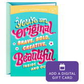 You're an Original Gift Card Greeting Birthday Card for Kids