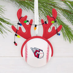 MLB Cleveland Guardians™ Reindeer Baseball Hallmark Ornament
