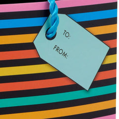 4.6" Colorful Wishes on Black Birthday Gift Card Holder Mini Bag