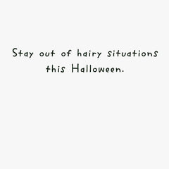 Werewolf's Hairy Situation Funny Halloween Card