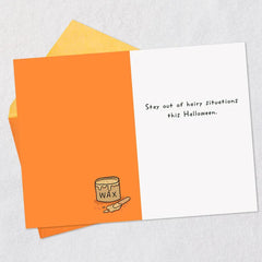 Werewolf's Hairy Situation Funny Halloween Card