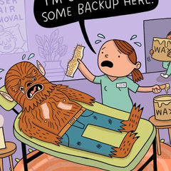 Werewolf's Hairy Situation Funny Halloween Card