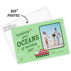 Hallmark Christmas Cruise Oceans of Holiday Fun Flat Photo Card