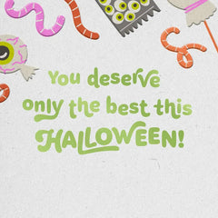 Candy, Fun and Heart Full of Happy Halloween Card for Grandson