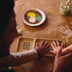 Best Dad Hands Down Trinket Tray Handprint Kit, 12x5