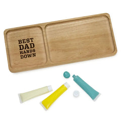 Best Dad Hands Down Trinket Tray Handprint Kit, 12x5