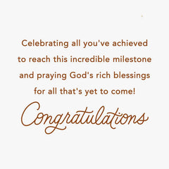 Celebrating You Religious Money Holder Graduation Card