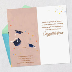 Celebrating You Religious Money Holder Graduation Card