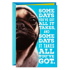 Hang in There Dog in Hoodie Encouragement Card