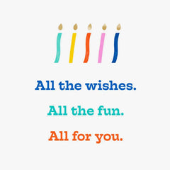 All the Wishes Colorful Candles Venmo Birthday Card