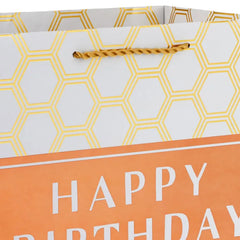 13" Happy Birthday Hexagons Large Gift Bag