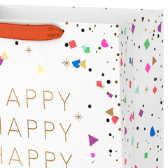 13" Happy Birthday Confetti Large Gift Bag