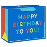 7.7" Happy Birthday to You on Blue Medium Gift Bag