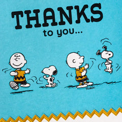 Peanuts® Charlie Brown and Snoopy Happy Dance Thank You Card