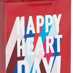 15.5" Happy Heart Day 2-Pack Assorted Extra-Large Gift Bags