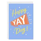 Happy Yay Day Megaphone Custom Celebration Card