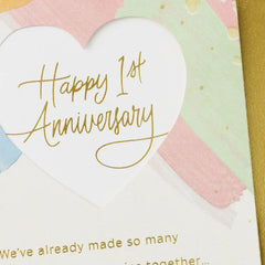 We've Only Just Begun 1st Anniversary Card