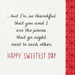 We Just Fit Sweetest Day Card for Husband