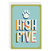 High Five Pet Pawprint Custom Card