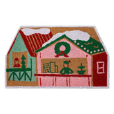 House-Shaped Holiday Outdoor Coir Doormat