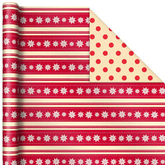 Holiday Kraft 3-Pack Assorted Reversible Wrapping Paper Roll Bundle, 120 sq. ft. total