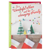 So Happy We're Family Christmas Card for Niece and Family